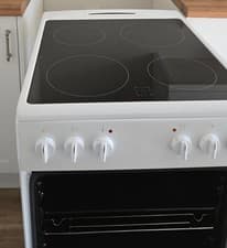 Image of Unused White Amica Single Oven Electric Cooker AFC1530WH