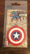 Image of Marvel Comics Captain America Shield Vinyl Keychain