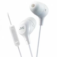 Image of JVC Marshmallow Wired Headphones - White 3.5mm plug mic NEW SEALED ha-fx38m