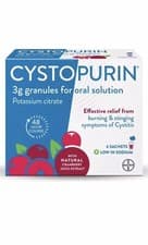 Image of Cystopurin Cystitis Relief 1x6 Sachets - Low Sodium - Cranberry Flavour