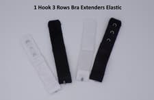 Image of Ladies Bra Extender Women Bra Extension Strap with Elastic 1 HOOK 3 Positions