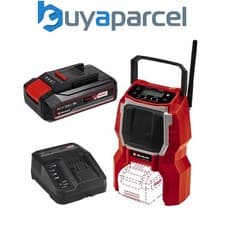 Image of Einhell 3408017 Site Radio Bluetooth Speaker TC-SR + 2.5AH Battery Charger Kit