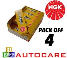 Image of NGK Replacement Spark Plug set - 4 Pack - Part Number: BCPR7ES No. 3330 4pk