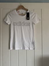 Image of Adidas White Logo T-Shirt Kids 11-12 Years 152cm New