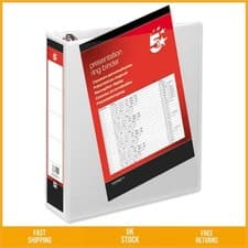 Image of Durable White PVC A4 Presentation Ring Binder 4 D-Ring 50mm Capacity Pack 10
