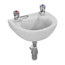 Image of Armitage Shanks Sandringham 21 Wall Hung Basin No Overflow 350mm 2 Tap Hole