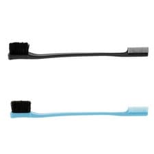 Image of 2pc Dual Sided Edge Brush Comb Smooth Gentle Control Natural Look Black Blue