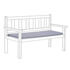 Image of 3 Seater Garden Bench Cushion Outdoor Bench Seat Pad Water Resistant