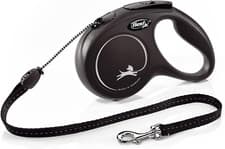 Image of Flexi New Classic Retractable Lead Cord, Medium, Black