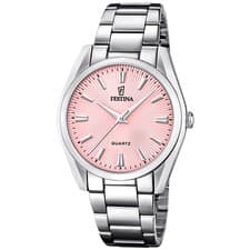 Image of Festina Ladies Quartz Stainless Steel/Rose Dial Boyfriend Watch F20622/N