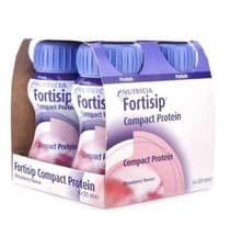Image of Fortisip Compact Protein Supplements Shakes Strawberry 24 x 125ml