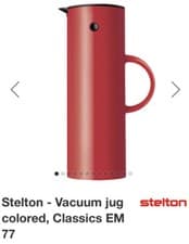 Image of Stelton EM77 Vacuum Jug, 33.8 oz, Red - Brand New