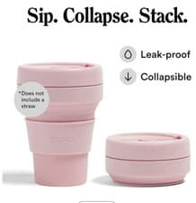 Image of 2x STOJO Collapsible Pocket Cups. 355ml 12oz Camping Walking Travelling Work