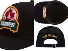 Image of Dsquared2 Iconic Maple Leaf Patch Baseball Cap Hat