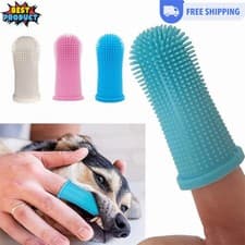 Image of 4Pcs Pet Finger Toothbrush Soft Cleaning Brush for Dogs Cats Teeth Care