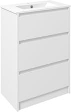 Image of 600mm Bathroom Vanity Unit with Basin High Gloss White Sink Cabinet Storage