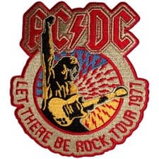 Image of AC/DC Let There Be Rock Tour 1977 Woven Patch One Size