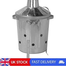 Image of Compact 15L Galvanised Steel Incinerator for Garden Fire Burning Leaves