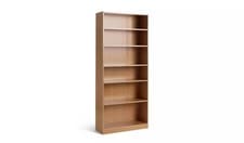 Image of Oak Wood Effect Finish Deep Bookcase 180cm x 78cm x 29cm Maine - New Boxed