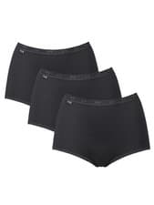 Image of Sloggi Maxi Briefs Knickers Basic+ Brief 3 Pack 95% Cotton High Rise Lingerie