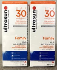 Image of 2 X ULTRASUN HIGH SUN PROTECTION FOR THE FAMILY SPF30 SENSITIVE SKIN 100ML