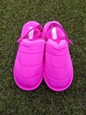 Image of Accessorize London Cerise Quilted Slingback Slippers Size Small 3-4