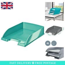 Image of WOW Range Ice Blue A4 Letter Tray - Ergonomic Stackable Solution for Office Use