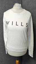 Image of Jack Wills Pulborough Sweatshirt White UK 8 RRP £49.50 LN035 BB 07