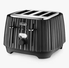 Image of DeLonghi CTD4003.BK Ballerina 4 Slice Toaster -Defrost Function -1800w -Black