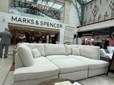Image of 'Carnaby' U Shape Corner Sofa And Footstool