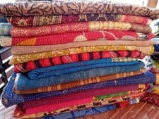 Image of Wholesale Lot 10 Pc Kantha Quilt Vintage Handmade Bedspread Cotton Throw Blanket