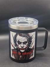 Image of New The Joker Travel Mug Heath Ledger Fan Art Dc Comics Batman The Dark Knight