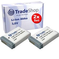 Image of 2x Camera Li-Ion Battery 3.6V 1250mAh for Canon PowerShot G7 X Mark II, G9 X