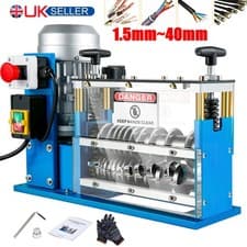 Image of Electric Wire Stripping Machine Cable Stripper 1.5mm-38mm Copper Recycle Tool UK