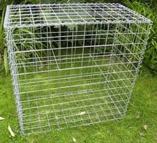 Image of Garden Gabion Baskets 3 sizes extra strong 4mm galvanised wire not 3mm !