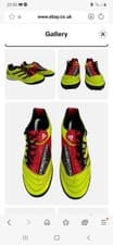 Image of Adidas Predator Yellow Red Black Traxion Astro Turf Football Boots New UK 11