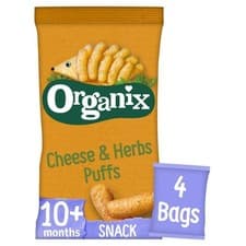 Image of Organix Cheese Herb Organic Baby Puffs Multipack 10 months+, 4 x 15g (Pack 3)