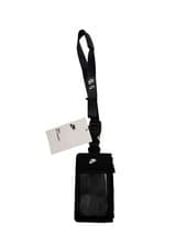 Image of Nike ID Black White Lanyard Holder With Zipped Pocket