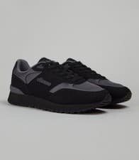 Image of Ellesse Gara Runner Synthetic Mens Trainers Black/Dark Grey
