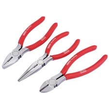 Image of Draper Redline 160mm Pliers Set with PVC Dipped Handles 3 Piece
