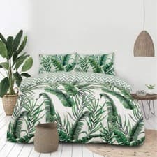 Image of Duvet Cover Tropical Floral Reversible Quilt Cover Bedding Set & Pillowcases