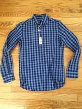 Image of NWT J.Crew Slim Jaspe Button Down Shirt Blue Plaid Cotton XS