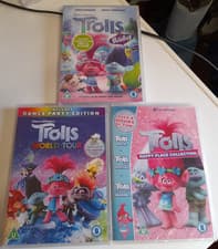Image of Trolls 3 DVD Bundle NEW Movie Season 1 World Tour Holiday Anna Kendrick SEALED
