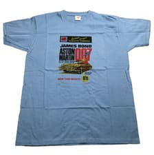 Image of VTG Jame Bond 007 Goldfinger Aston Martin T-Shirt Sz M Blue Corgis Dog NWT