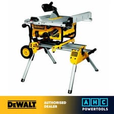 Image of DeWalt DWE7485 Compact Table Saw 1850W 240V with DE7400 Rolling Saw Workstation