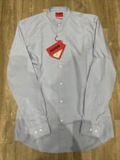 Image of Hugo Boss Kaleb Blue Shirt Slim Fit Long Sleeve