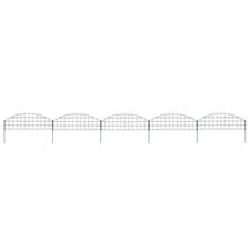 Image of WALPLUS Green Arched Garden Fence Set 77.3 x 26 cm Decorative Lawn Edging
