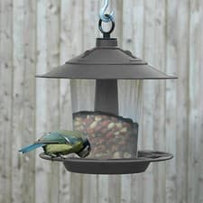 Image of Garland Hanging Lantern Bird Seed & Nut Feeder Wild Bird Plastic Feeder 3 Colour