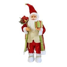Image of Christmas Doll Standing Santa Claus christmas for Home with Gifts Bag