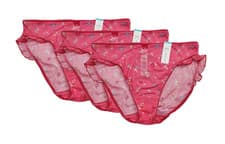Image of M&S Ladies 3 Pack High Leg Briefs Pink Floral Mix Underwear